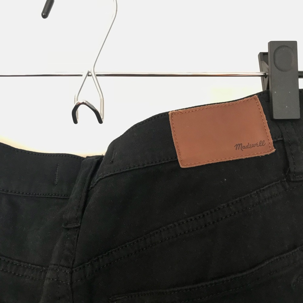 Madewell 9in high rise black skinny sateen jeans